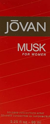 Jovan Musk for Women Eau de Cologne Spray 3.25 fl oz (Pack of 1), Notes of Jasmine, Amber, and Neroli, Women's Fragrance, Long Lasting, Everyday Beauty & Personal Care Jovan