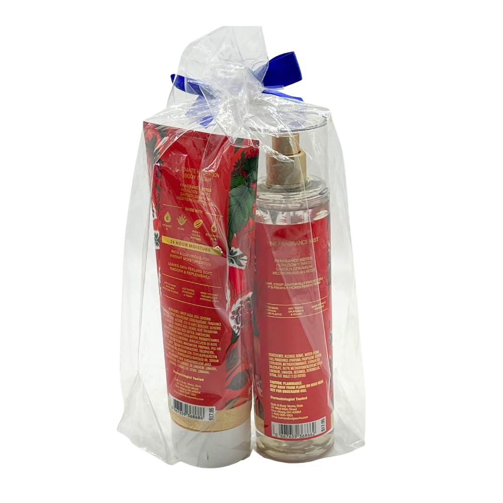 Bath & Body Works OFF THE VINE Fine Fragrance Mist & Body Cream 2pc bundle Gift Set with a Blue Bow for Holidays - Full Size Beauty and Personal Care Bath & Body Works