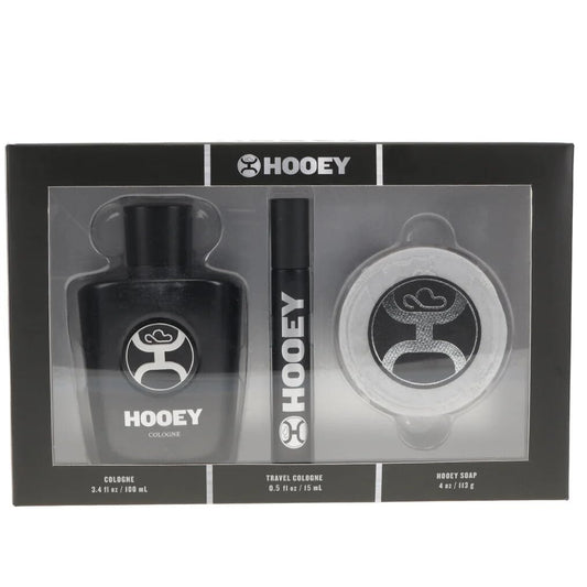 HOOEY Cologne Gift Set for Men - Includes 3.4 oz Cologne, 0.33 oz Travel Spray & 4 oz Soap - Rugged Masculine Long Lasting Scent with Leather, Beauty & Personal Care HOOEY