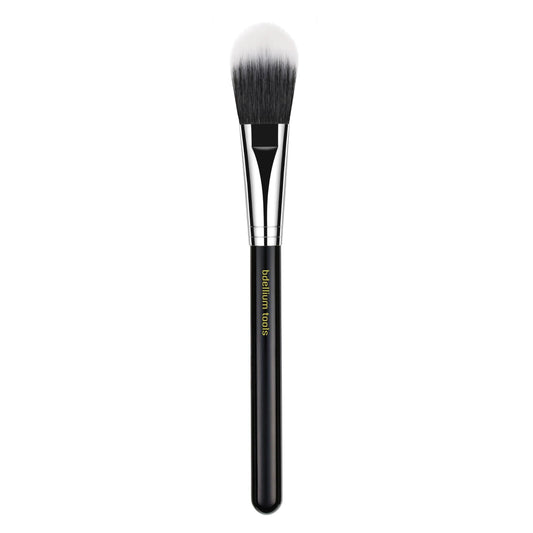 Bdellium Tools Professional Makeup Brush - Maestro Series 965 Duet Fiber Blusher - With Mix of Soft Synthetic & Natural Fibers, For Applying Pop