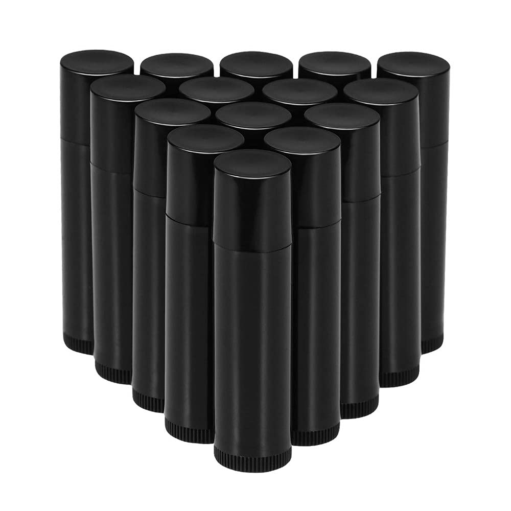 IMIROOTREE 25 Pcs DIY Lip Balm Tubes Lip Gloss Tubes Black Empty Plastic Refillable Lip Balm Storage Container for DIY Homemade Lipstick Lip Balm Beauty and Personal Care IMIROOTREE