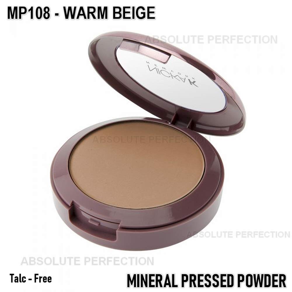 NICKA K New York Mineral Pressed Powder 0.35oz, MP108 Warm Beige Beauty & Personal Care NICKA K NEW YORK