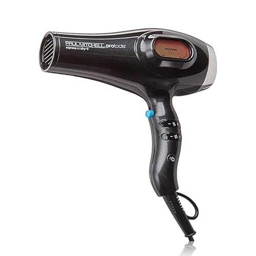 Paul Mitchell Express Ion Dry + Hair Dryer, Digital Ionic Hair Dryer, Multiple Heat + Speed Settings, for Salon-Level Blowouts Beauty & Personal Care Paul Mitchell