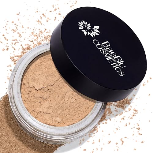 BaeBlu InstaFame Loose Powder Foundation, Create - Full Coverage Matte Natural Mineral Foundation for Sensitive & Acne-Prone Skin - Non-Nano Zinc Beauty & Personal Care BaeBlu