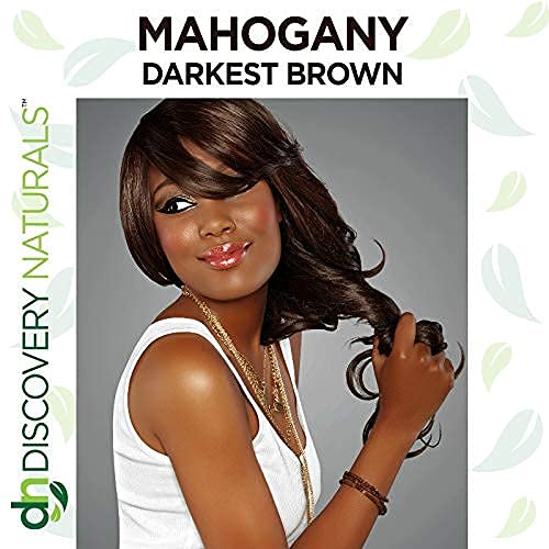 Mahogany Darkest Brown Henna Hair Color For All Kit | 100% All Natural Hair Dye & Beard Dye Powder Kit Organic, Herbal & Vegan Chemical & Cruelty Free Beauty & Personal Care Discovery Naturals