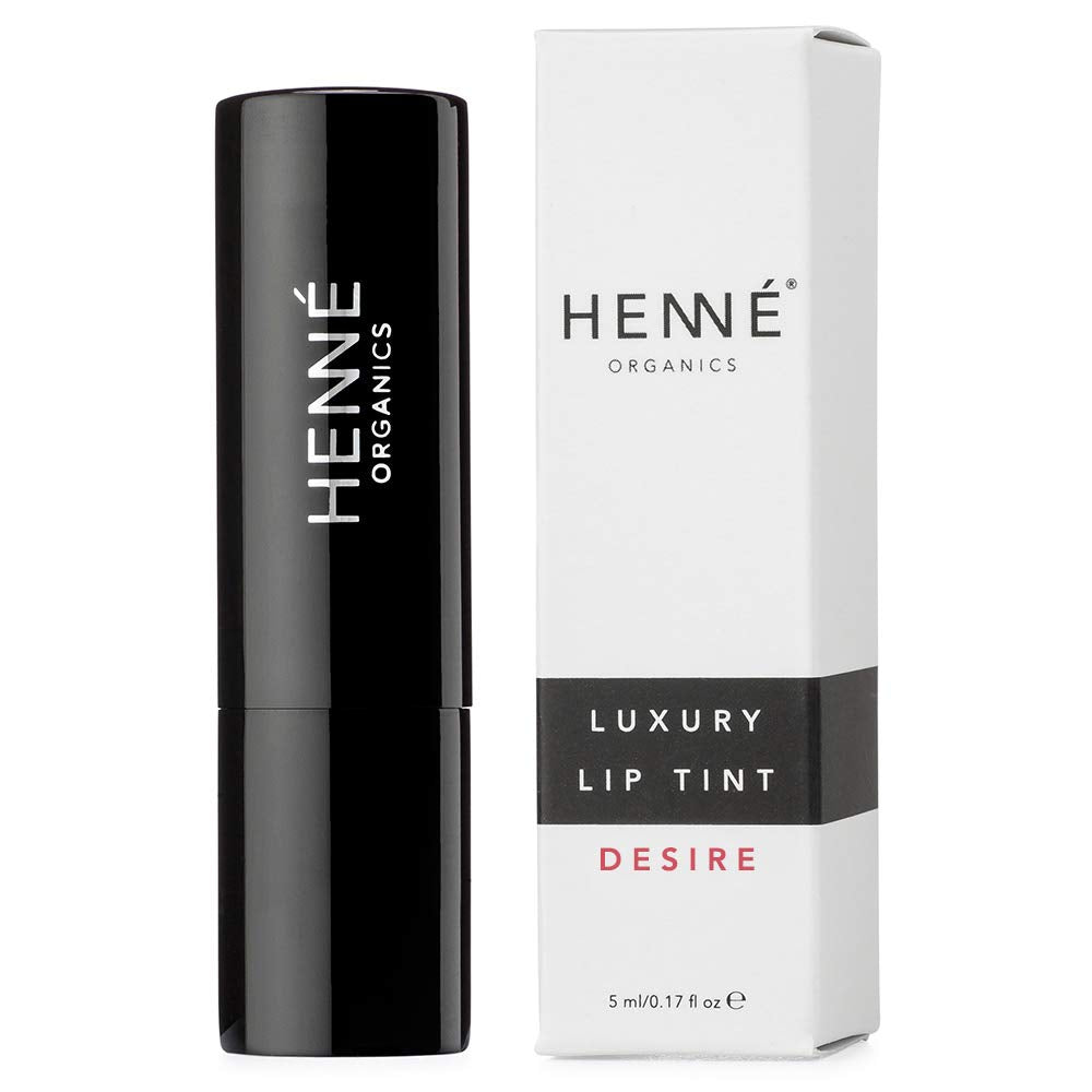 Henné Organics Luxury Lip Tint - Moisturizing, Sheer Natural Color - Desire (Red) Beauty & Personal Care Henné Organics