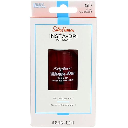 Sally Hansen Insta-Dri Topcoat Clear 0.45 Ounce (13.3ml) Beauty & Personal Care Sally Hansen