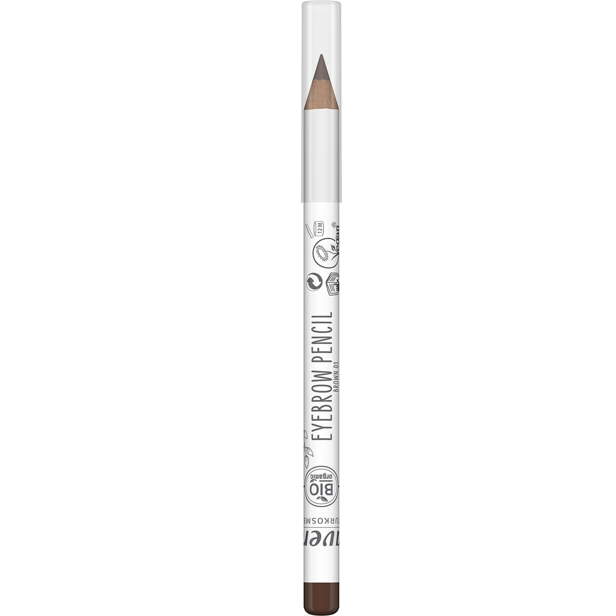 lavera Eyebrow Pencil -Brown 01 - natural cosmetics - For defined eyebrows - Free from silicones - free from mineral oil - Vegan - jojoba oil & shea