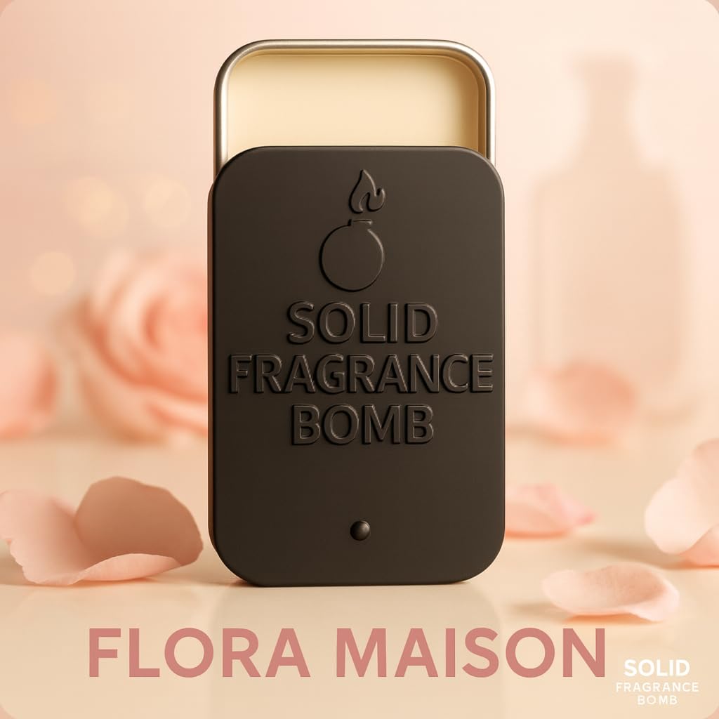 Solid Fragrance Bomb - Premium All-Natural Solid Cologne for Men & Women | Long-Lasting, TSA-Safe, Alcohol-Free, Halal, Handmade Travel Fragrance Balm Beauty & Personal Care Solid Fragrance Bomb