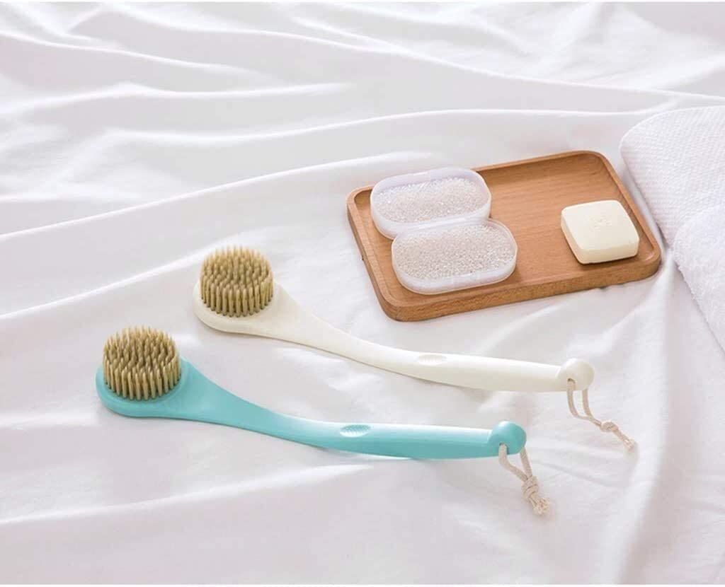 MDHCOP Shower Brush, Bath Body Brush, Back Brush Long Handle for Shower, Dry Exfoliating Brush or Wet Shower Brush with Anti Slip Tape Beauty and Personal Care MDHCOP