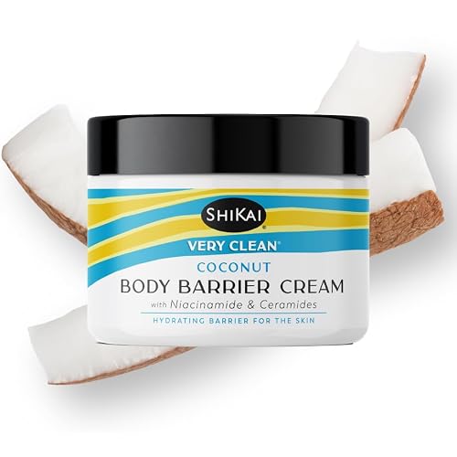 ShiKai Very Clean Moisturizing Body Barrier Cream (Coconut, 4.5 oz) | Hydrating Barrier for the Skin | With Niacinamide, Ceramides, Shea Butter Beauty & Personal Care ShiKai