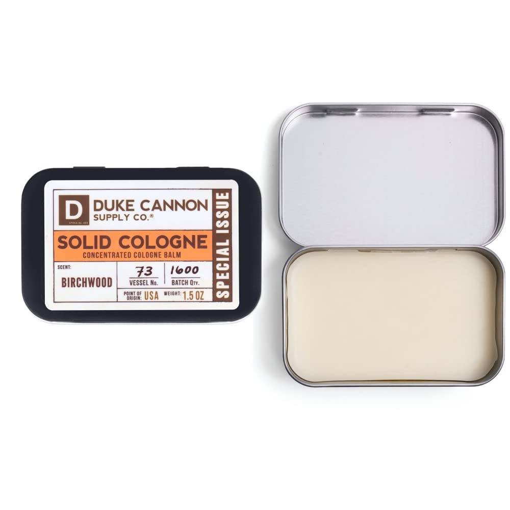 Duke Cannon Supply Co. Solid Cologne - Men's Concentrated Balm, 1.5 oz. (Birchwood) Beauty & Personal Care Duke Cannon Supply Co.