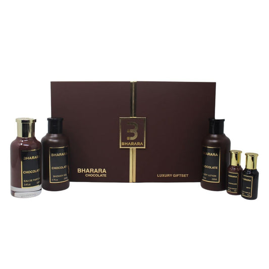 Bharara Chocolate Bath & Body Eau De Parfum 5 Pc Gift Set Unisex Beauty & Personal Care B Bharara