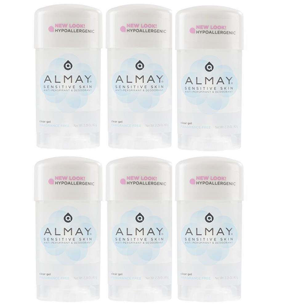 Almay Sensitive Skin, Clear Gel Fragrance Free - 2.25 oz, (Pack of 6) Beauty & Personal Care FF