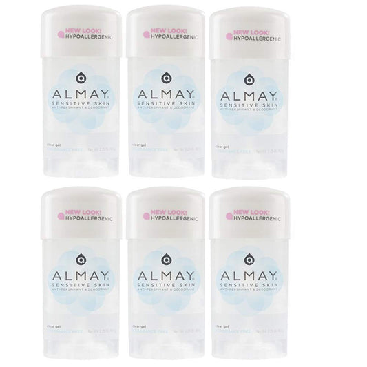 Almay Sensitive Skin, Clear Gel Fragrance Free - 2.25 oz, (Pack of 6) Beauty & Personal Care FF