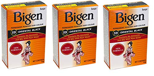 Bigen Permanent Powder Hair Color 59 Oriental Black 1 ea (Pack of 3) Beauty & Personal Care Bigen