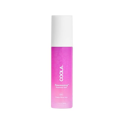 COOLA Organic Rewakening Rosewater Mist Face Spray, Dermatologist Tested Skin Barrier Protection with Ginseng & Green Tea Extract, Vegan and Gluten Beauty & Personal Care COOLA