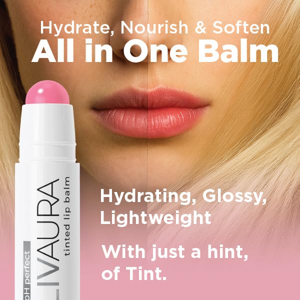 LIVAURA Tinted Lip Balm pH Activated Colored LipBalm, Hydrate, Glossy, Lightweight, Moisturize & Tint with Shea Butter, tinted lip balm for women Beauty and Personal Care LIVAURA