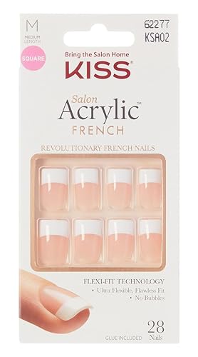 Kiss Salon Acrylic French Kit Sugar Rush Medium (3 Pack) Beauty & Personal Care KISS