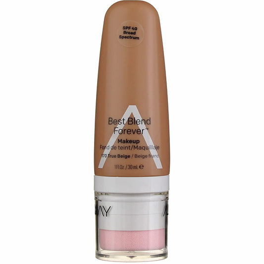 Almay Best Blend Forever Foundation, True Beige, 1 fl. oz., SPF 40 Broad Spectrum