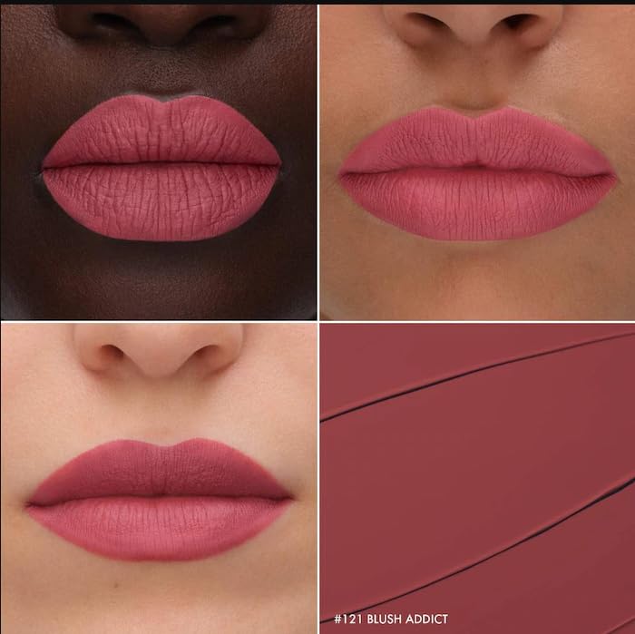 SEPHORA COLLECTION Cream Lip Stain 10HR Liquid Lipstick - 121 Blush Addict (0.16 oz) Beauty & Personal Care SEPHORA