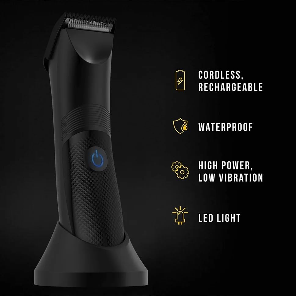 Hair Clippers for Men Body Trimmer Men's Electric Shaver Groin Grooming Clipper Bikini Epilator USB Rechargeable Razor Beauty and Personal Care GLESVOWIO