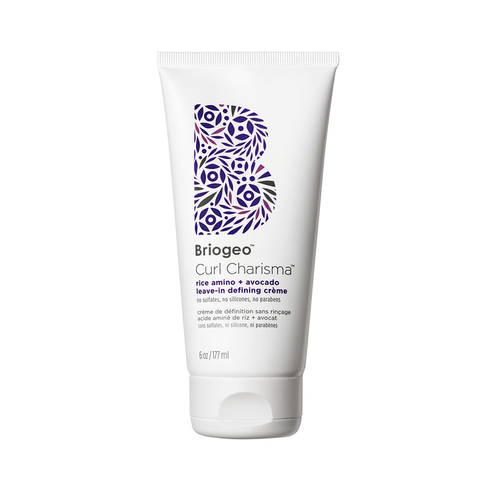 Briogeo Curl Charisma Rice Amino + Avocado Leave-In Defining Crème, Anti Frizz Hair Styling Moisturizer, Leave In Cream for Wavy, Curly, Coily Hair Beauty & Personal Care Briogeo