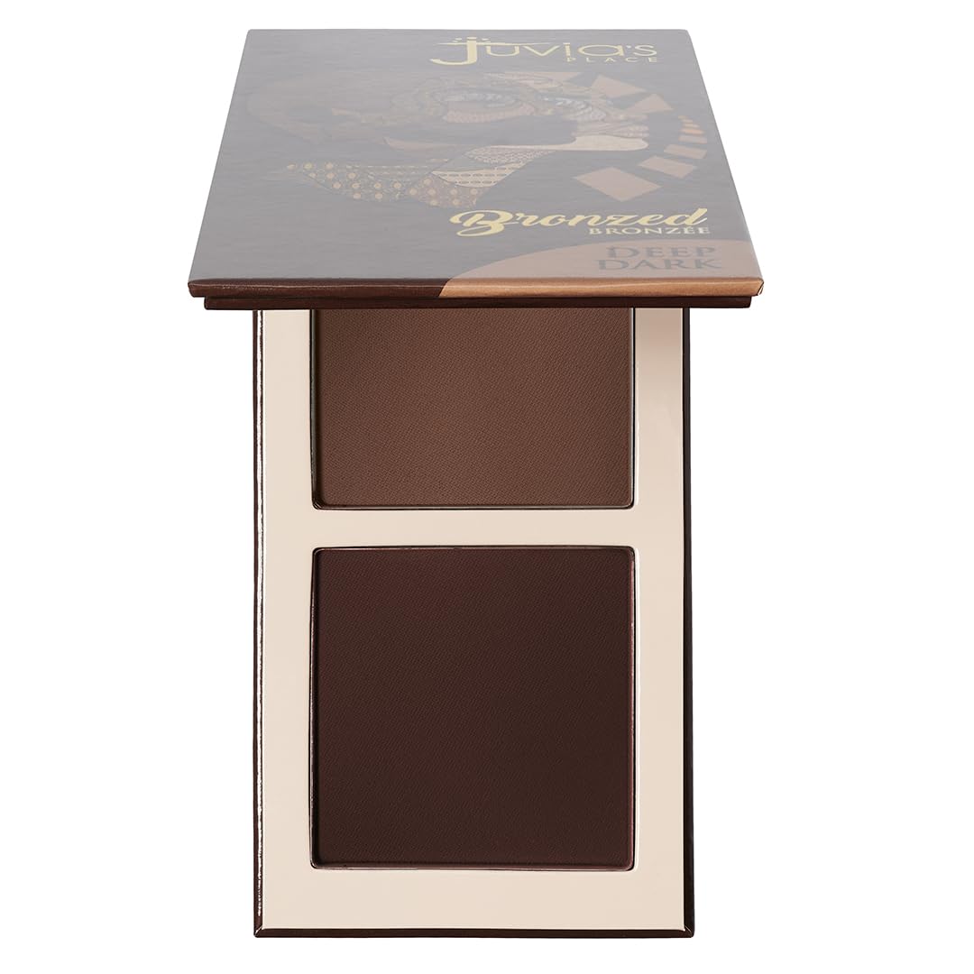 Juvia's Place Bronzed Duo Bronzer Deep Dark - Soft Matte Bronzer, Contour, Pressed, Long-Wearing & Buildable Bronzing Powder - Suitable for Very Dark Beauty & Personal Care Juvia's Place