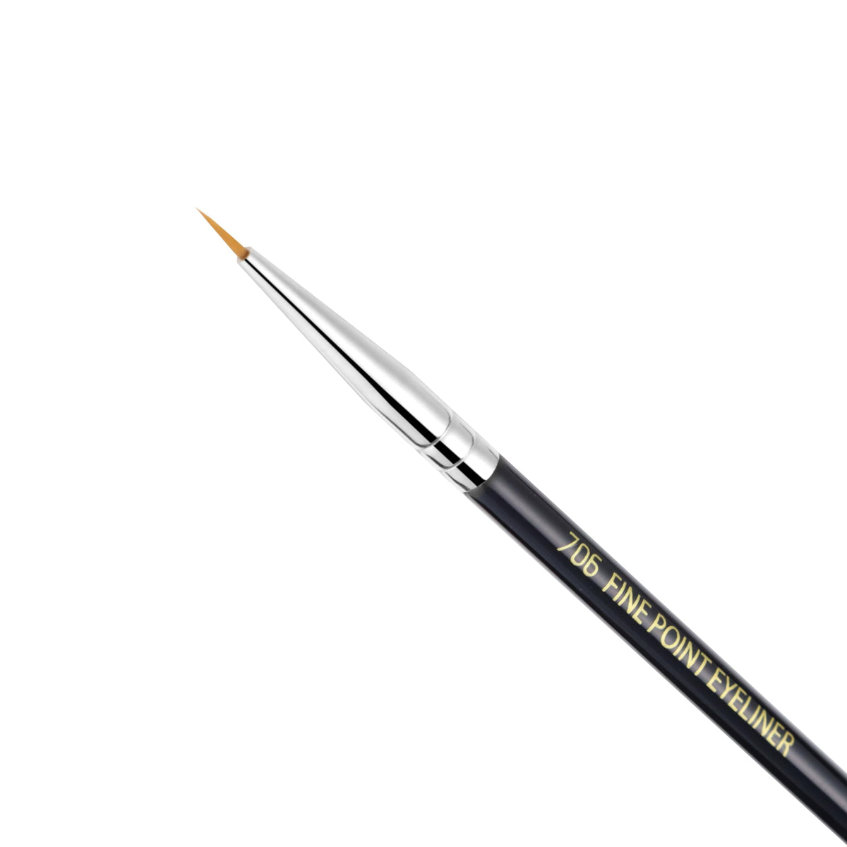 Bdellium Tools Professional Makeup Brush - Maestro Series 706 Fine Point Eyeliner - With Soft Synthetic Fibers, For Lining the Eyes (Black, 1pc)
