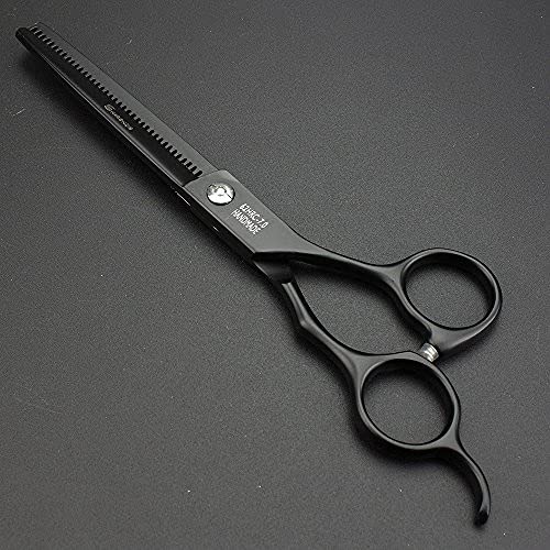 440c high hardness stainless steel black 7-inch cutting salon, professional hairstylist, specialized scissors for cutting thin hair