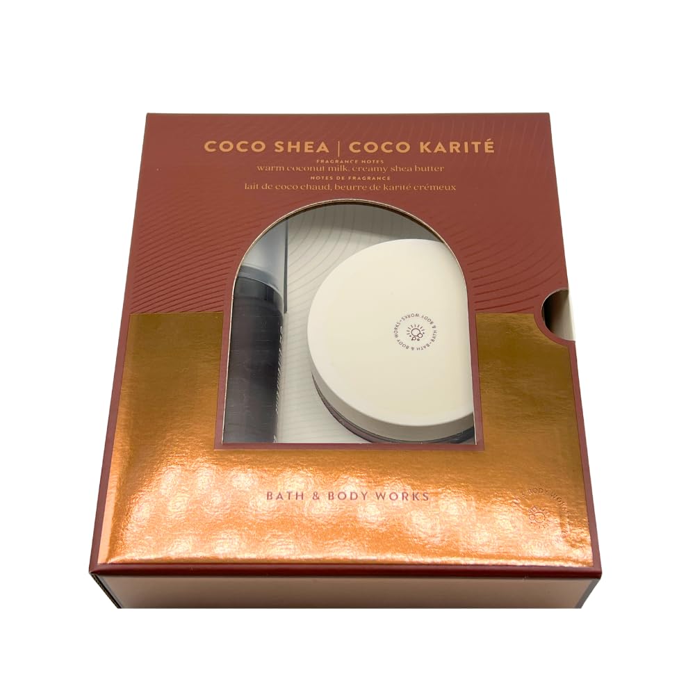 Bath & Body Works COCO SHEA COCO KARITÉ Fragrance Mist & Body Butter 2-piece Gift Set with a Red Bow for Holidays - Limited Edition Beauty and Personal Care Bath & Body Works