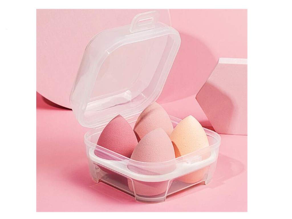 Sinen 4 Pcs Dry and Wet Use Makeup Sponge Set Blender Beauty Foundation Blending Sponge for Liquid, Cream, and Powder with Egg Holder Box Beauty & Personal Care Sinen