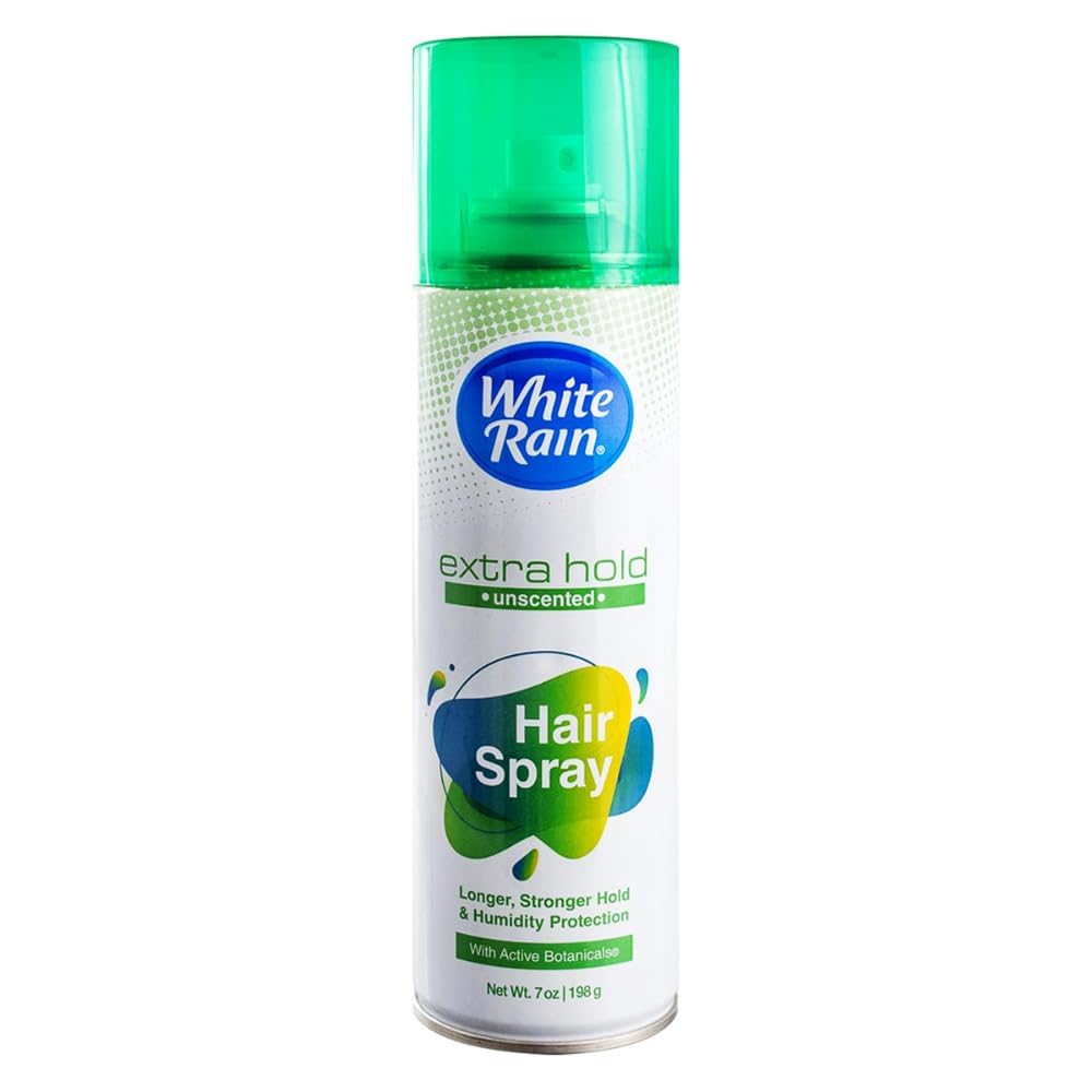 White Rain Hairspray Extra Hold Unscented, 7 oz (Pack of 1), Aerosol Hairspray for Women & Men, Humidity Resistant, Fragrance-Free, Non-Sticky Beauty & Personal Care White Rain