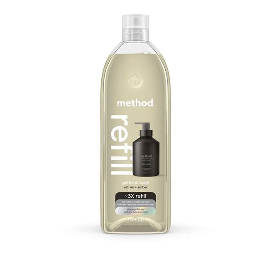 Method Gel Hand Soap Refill, Vetiver + Amber, 34 Fl Oz (Pack of 1) (Packaging May Vary) Beauty & Personal Care Method