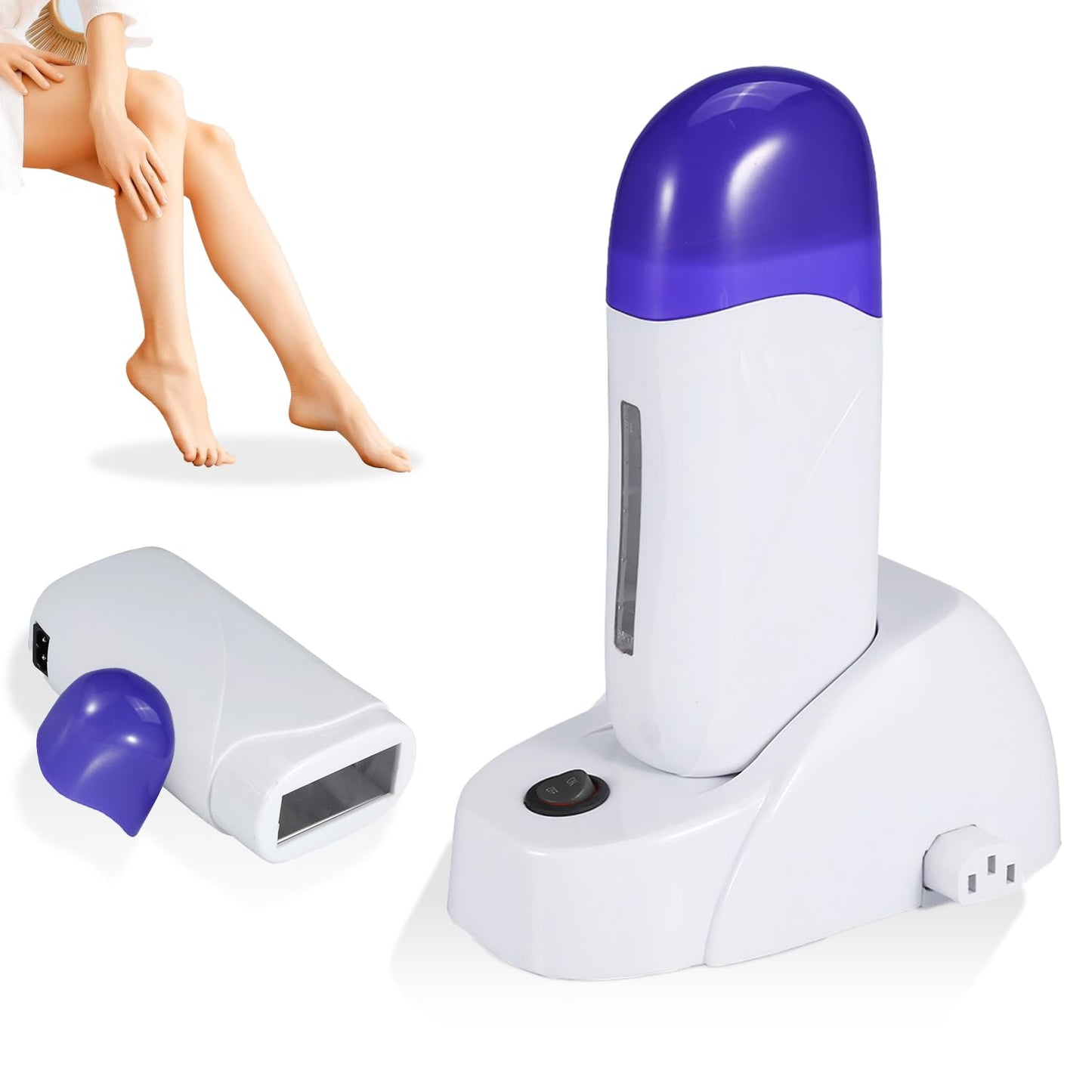 TARSHYRY Portable Roll on Wax Warmer for Hair Removal, Electric Wax Roller Wax Heater with Charging Pedestal, Single Body Depilatory Wax Warmer Beauty and Personal Care TARSHYRY