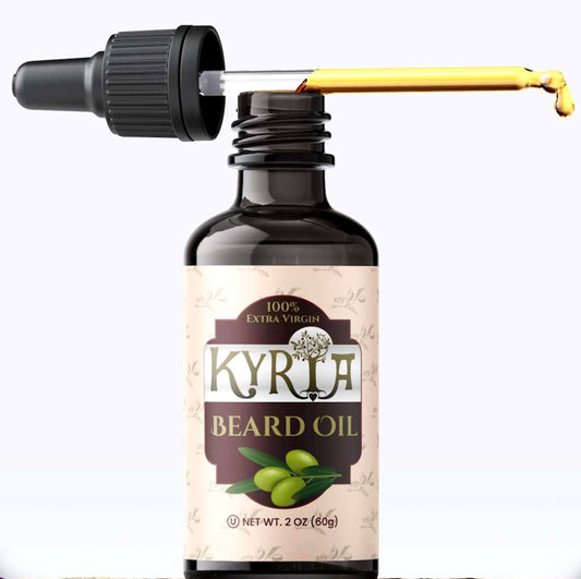 Kyria Greek Extra Virgin Olive Oil - Beard Oil - Beard Care - Imported 100% Pure Cold Pressed Unrefined Beard Moisturizer For Men- Face Moisturizer Beauty and Personal Care Kyria