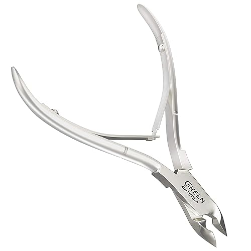 Professional Cuticle Trimmer Nail Cuticle Cutter Stainless Steel Cuticle Nippers with Sharp Blades of Cuticle Remover Clippers Manicure Tools Double Beauty & Personal Care GREEN ESTETICA
