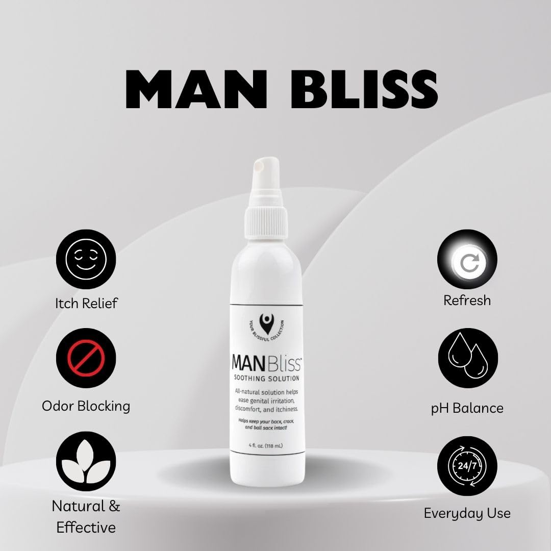 Man Bliss Soothing Spray for Men, Body Deodorant and Odor Eliminator Beauty and Personal Care V Blissful