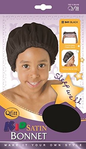 Qfitt Kid Satin Bonnet (Black) Beauty and Personal Care Qfitt