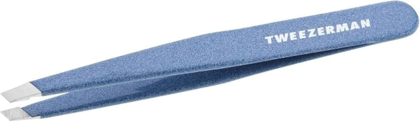 Tweezerman Stainless Steel Slant Tweezer - Eyebrow Tweezers for Women and Men (Sky Blue) Beauty & Personal Care Tweezerman
