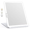 WEILY Portable Travel Mirror Makeup Mirror with 72 LED Lights, Touch Screen Three Colors Dimmable,Ultra Thin, 2000 mAh USB Rechargeable Foldable Beauty & Personal Care WEILY