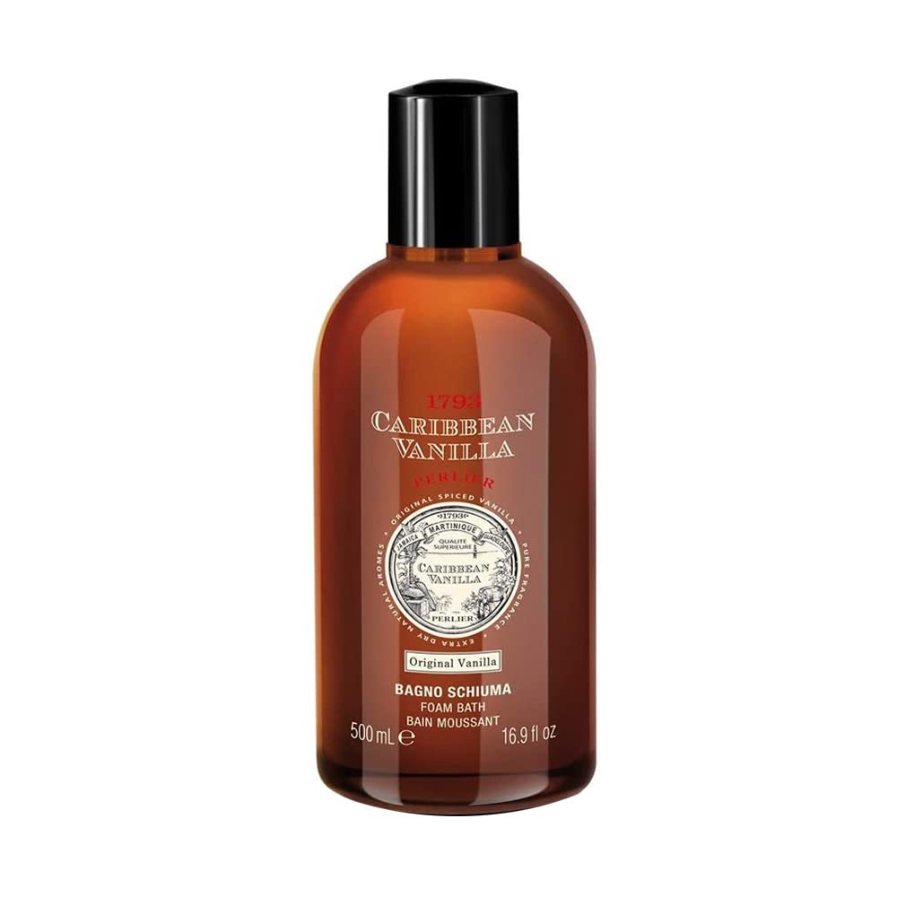 Perlier: "1783 Caribbean Vanilla" Foam Bath, Original Vanilla Scent 16.9 Fluid Ounces (500mL) Bottle [ Italian Import ] Beauty and Personal Care Perlier