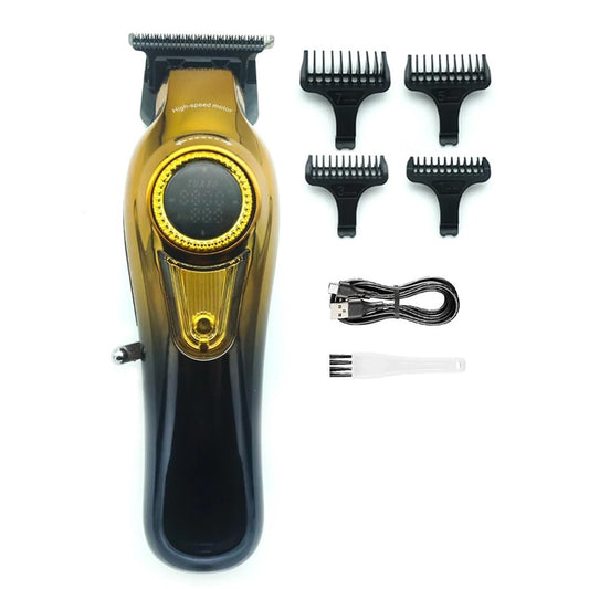 GLESVOWIO Pro Hair Clipper Trimmer for Men T-Blade LED Display Rotation Regulation Professional Finishing Machine Beauty and Personal Care GLESVOWIO