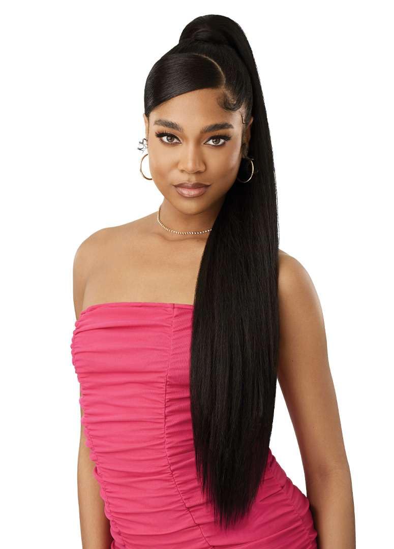 Outre Pretty Quick - Wrap Pony - Bone Straight 34" (JET BLACK 1)