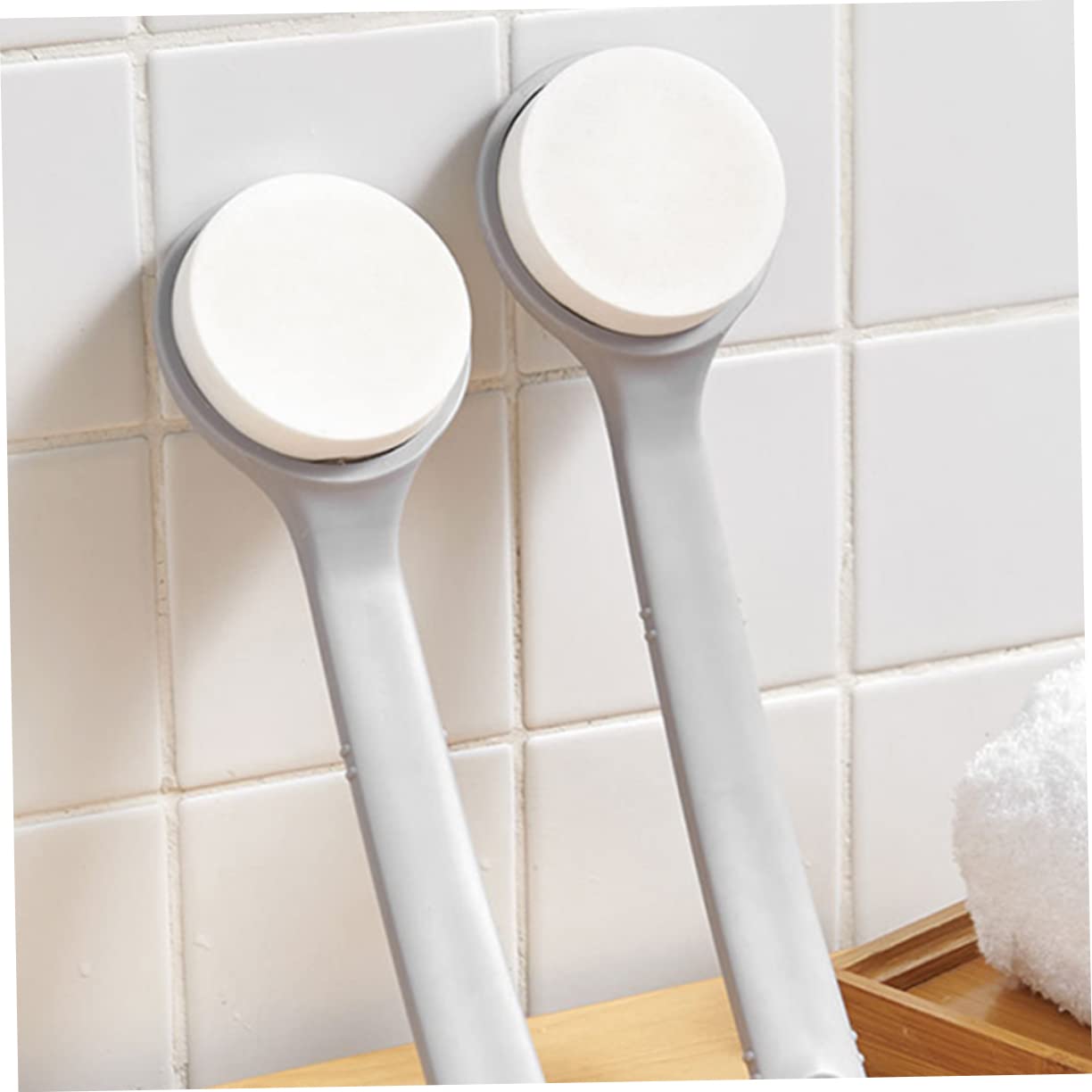 DOITOOL 4pcs Gray Bath Scrubber Body Cleaning Brush Soft Massaging Shower Brush for All Skin Types Gentle Exfoliation and Deep Cleansing Bathing Beauty and Personal Care DOITOOL