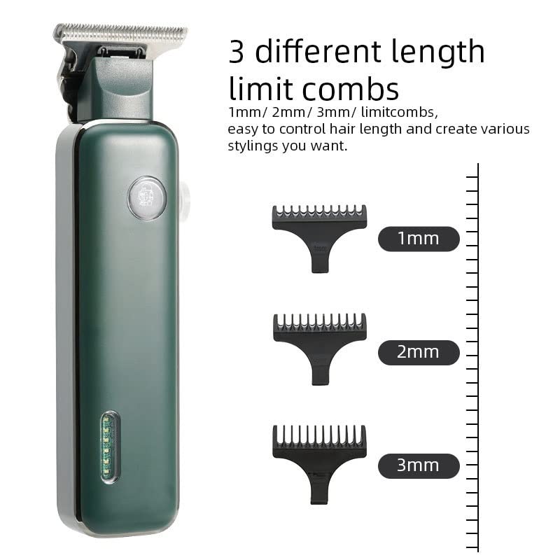 GLESVOWIO Pro Hair Clipper T Blade Trimmer Zero Gapped Trimmers 0mm Baldhead Hair Clippers for Men USB Rechargeable Clippers for Hair Cutting Machine Beauty and Personal Care GLESVOWIO