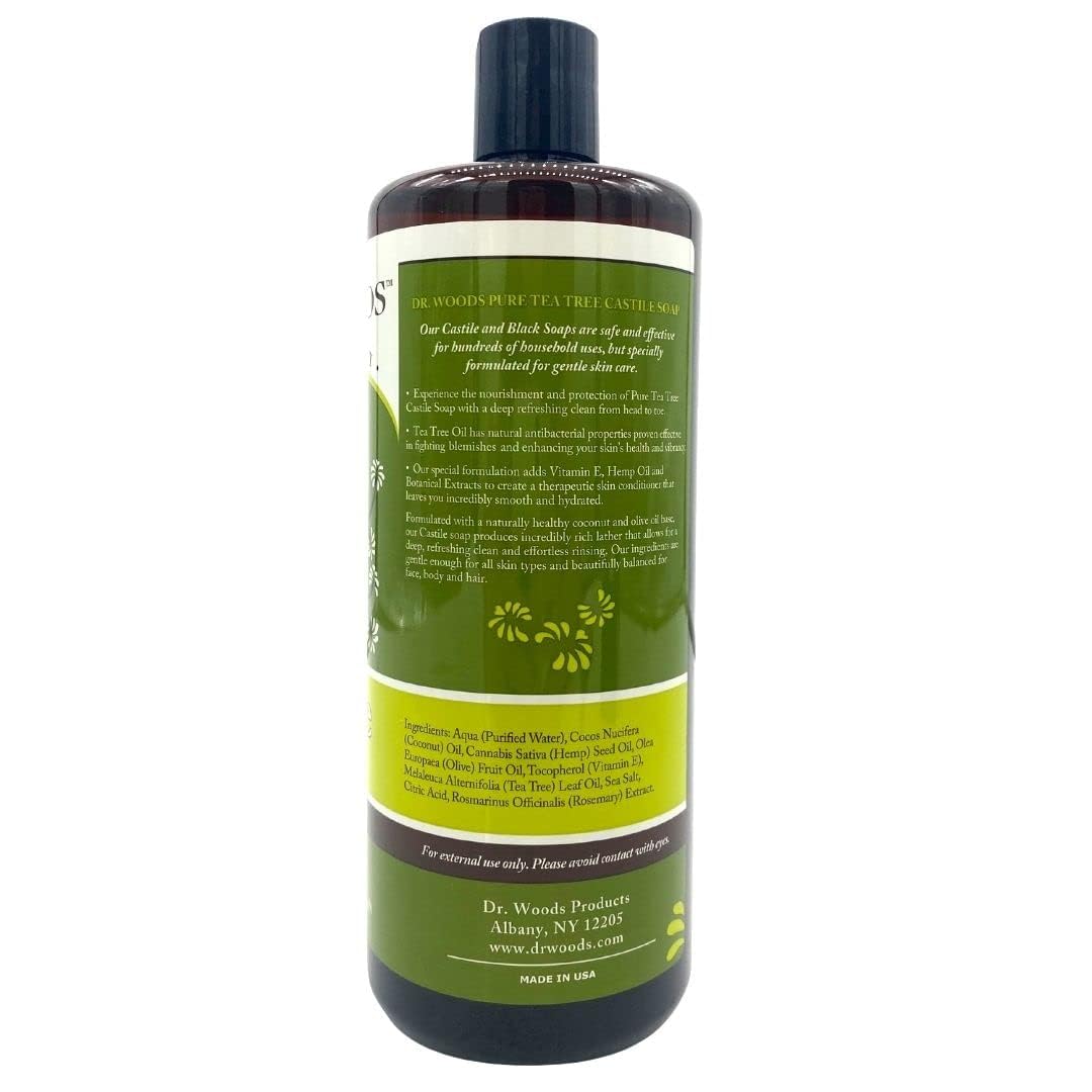 Dr. Woods Pure Castile Soap, Tea Tree 32 oz (Pack of 10) Beauty & Personal Care Dr. Woods