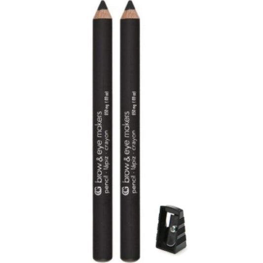 CoverGirl Professional Brow & Eye Makers Brow Shaper & Eyeliner, Midnight Black 500, .06 oz (Pack of 28)