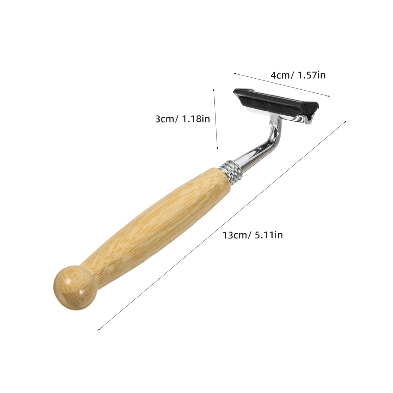 WOONEKY Bamboo Safety Razor Set with Handle 4-Pack Stainless Steel Blades for Smooth Irritation-Free Shaving Men S Beard Clipper Razor with Natural Beauty and Personal Care WOONEKY