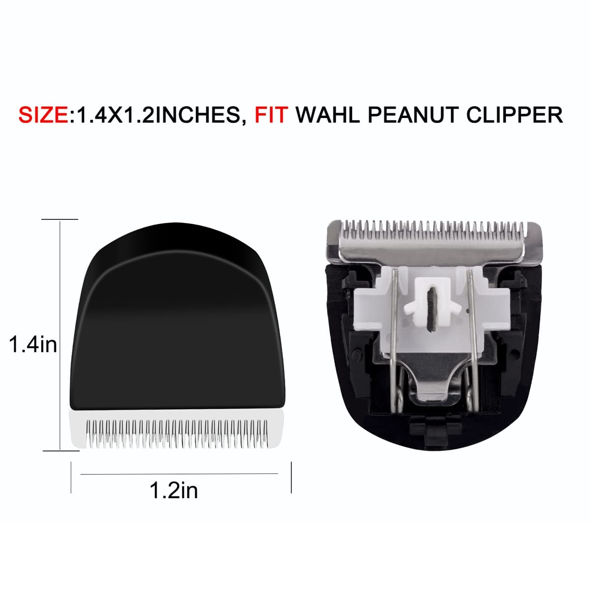 Professional Peanut Clipper/Trimmer Snap On Replacement Blades #2068-300 - Compatible with Wahl Peanut Hair Clipper/Trimmer, 2 Pack Black Beauty and Personal Care colorski